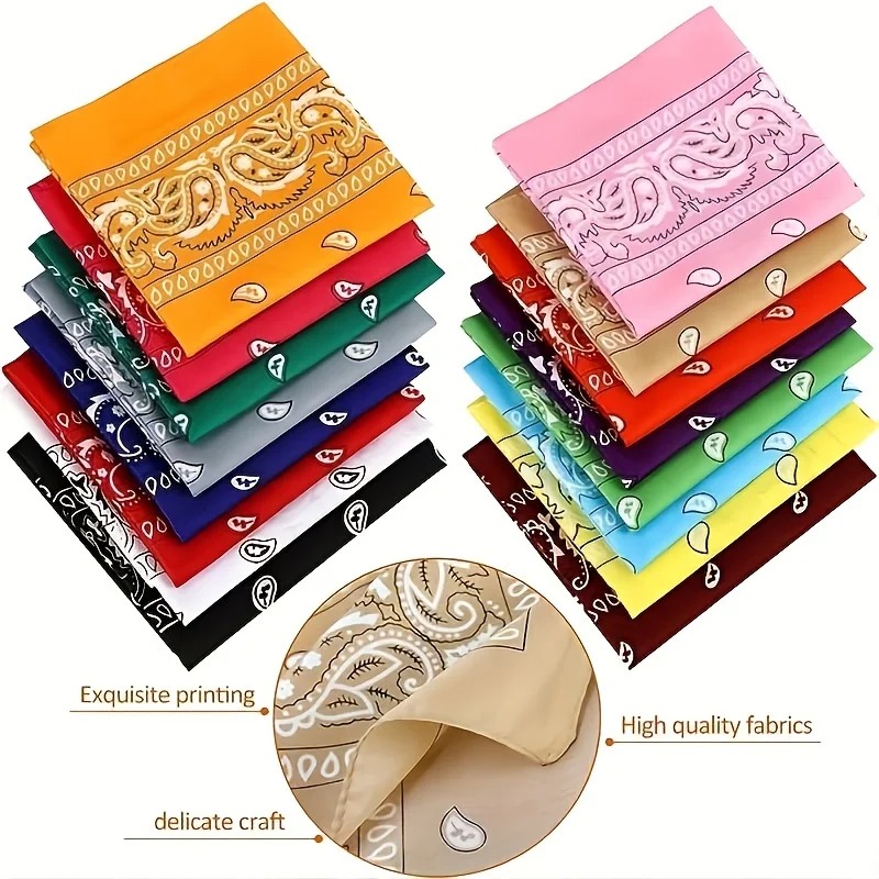 Ascot Neck Scarf - 1 szt. Kwiat nerkowca duży kwadratowy