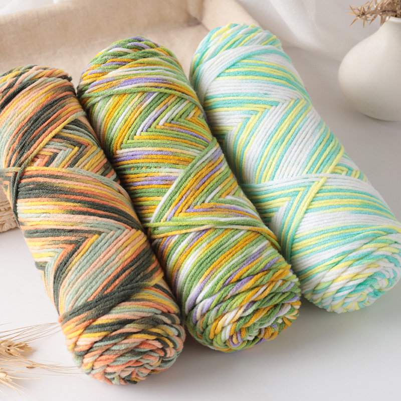 Woven Scarf Blanket - 300g Halo Dyed 5-nitkowa bawełna mleczna