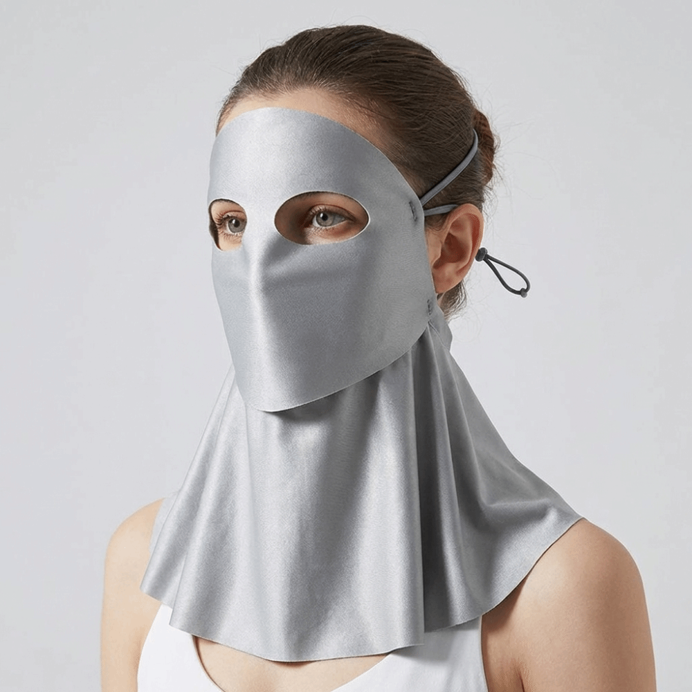 Face Scarf Mask - Prosta osłona przeciwsłoneczna z jedwabiu lodowego,