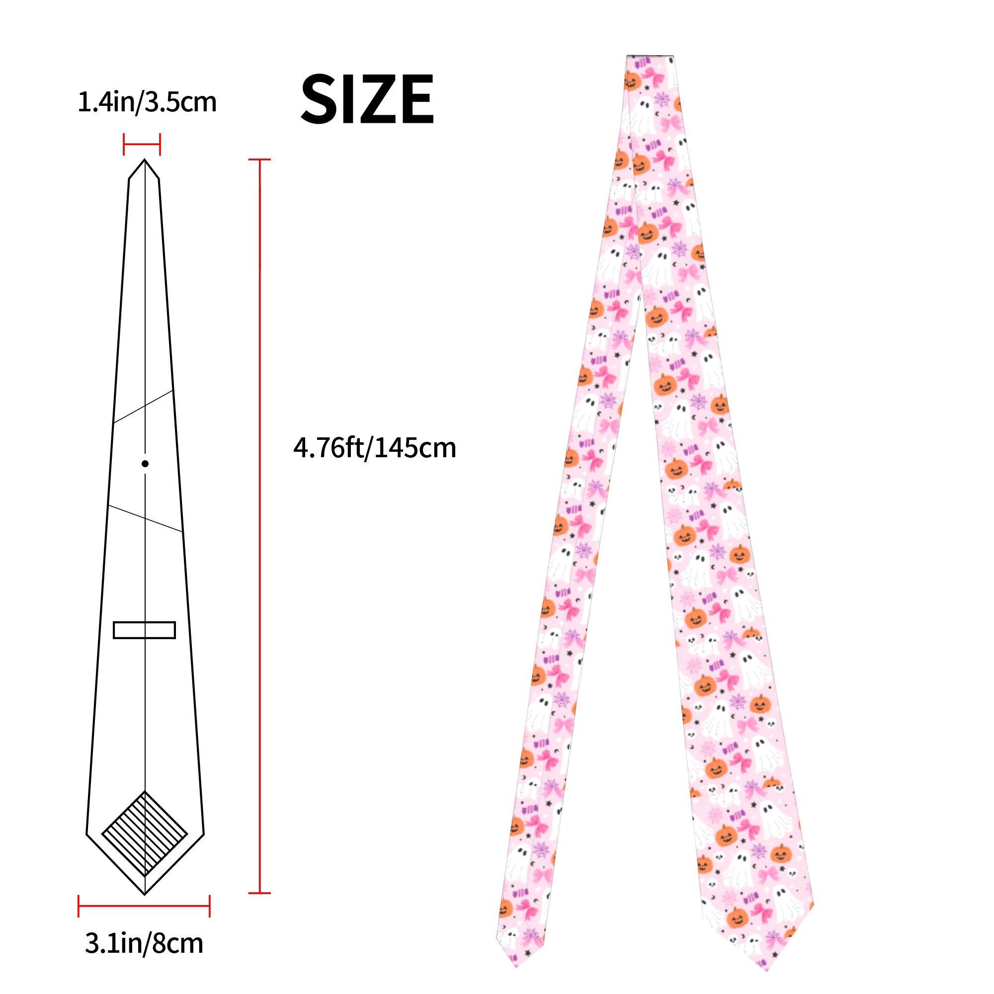 Różowy krawat z motywem hallow – Skinny Tie Men recenzja i cena