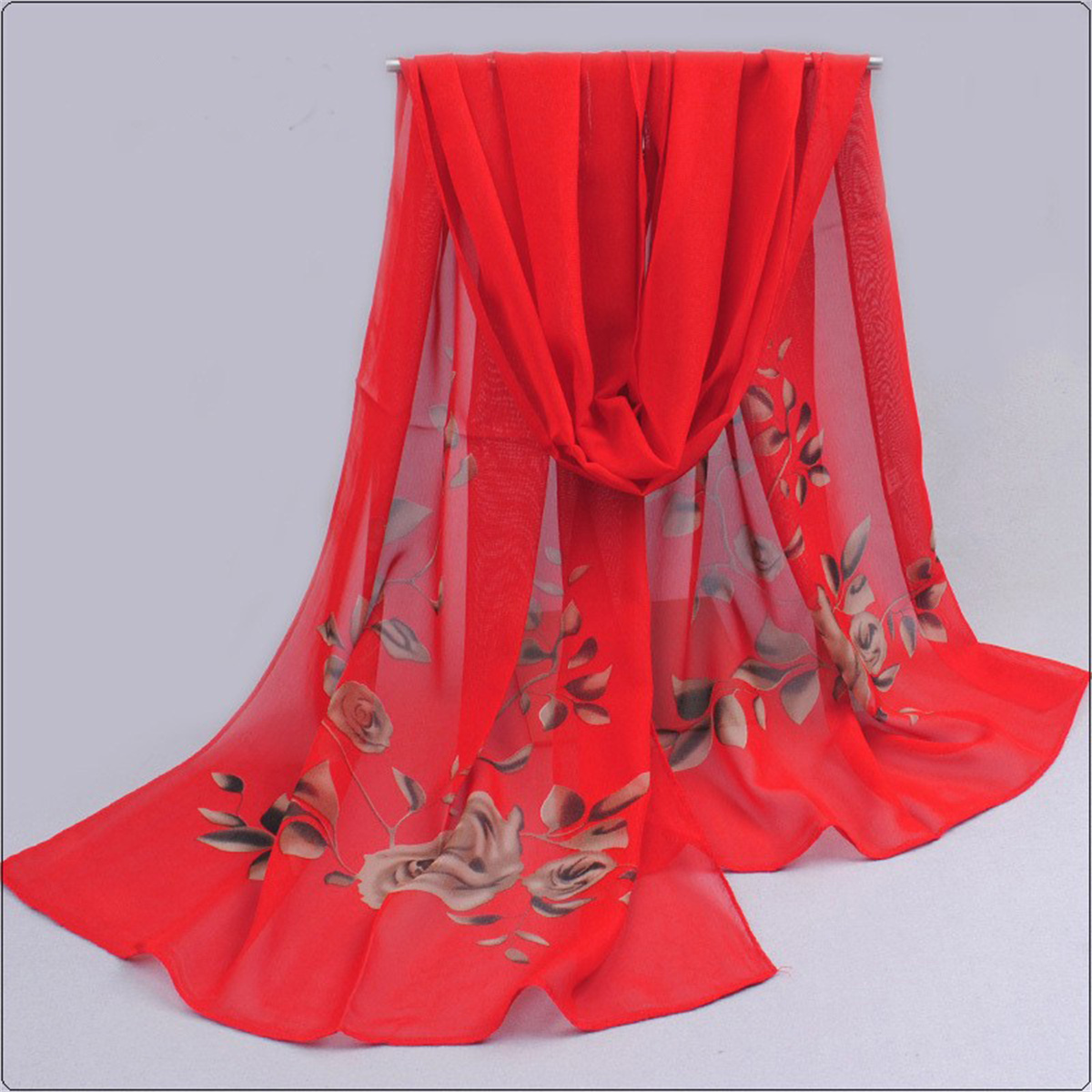 1szt Szyfonowy szalik Prosty e – Ascot Neck Scarf recenzja i cena