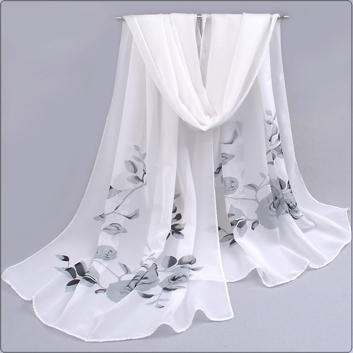 1szt Szyfonowy szalik Prosty e – Ascot Neck Scarf recenzja i cena