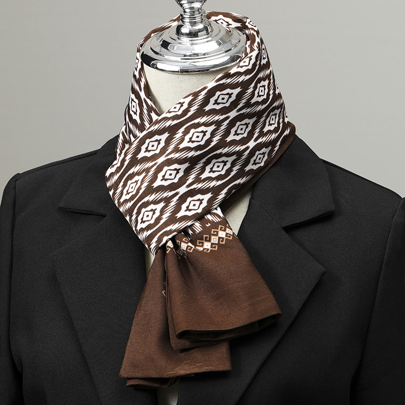 Męski szalik imitujący jedwab, – Ascot Neck Scarf recenzja i cena