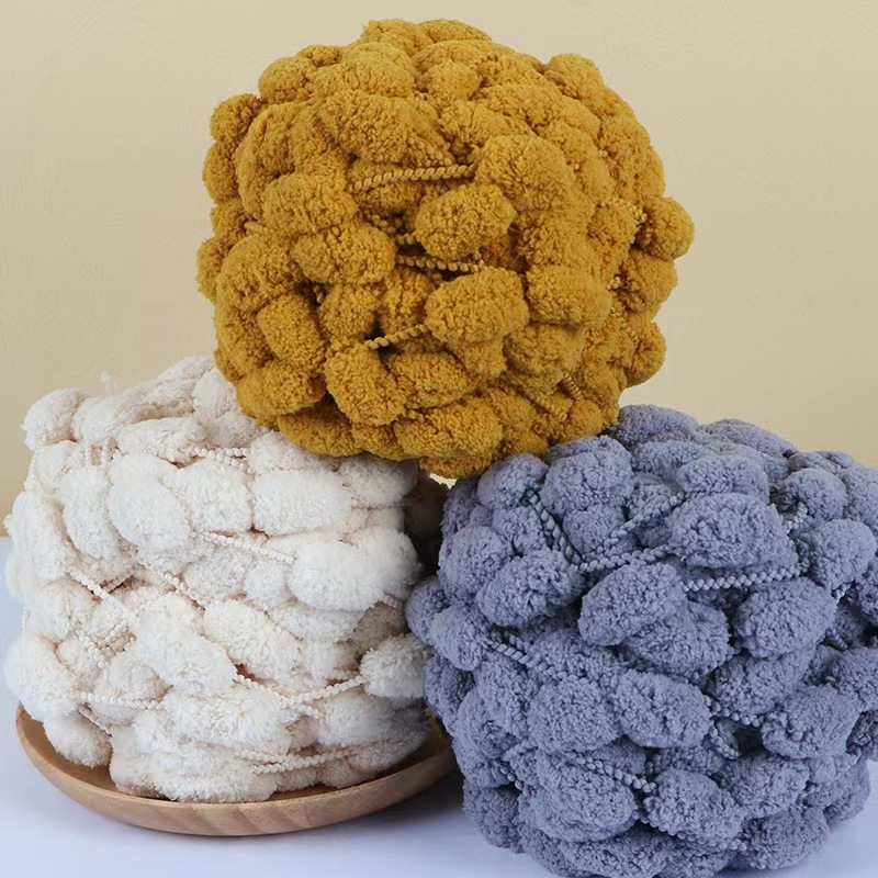 130G/Rolka Włóczka Pompom Mies – Woven Scarf Blanket recenzja i cena